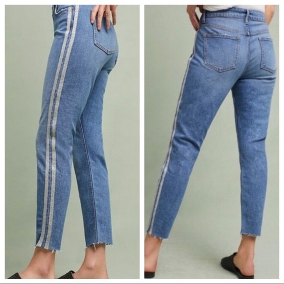 Pilcro and the Letterpress Denim - Anthropologie pilcro&letterpress silver tux Jean